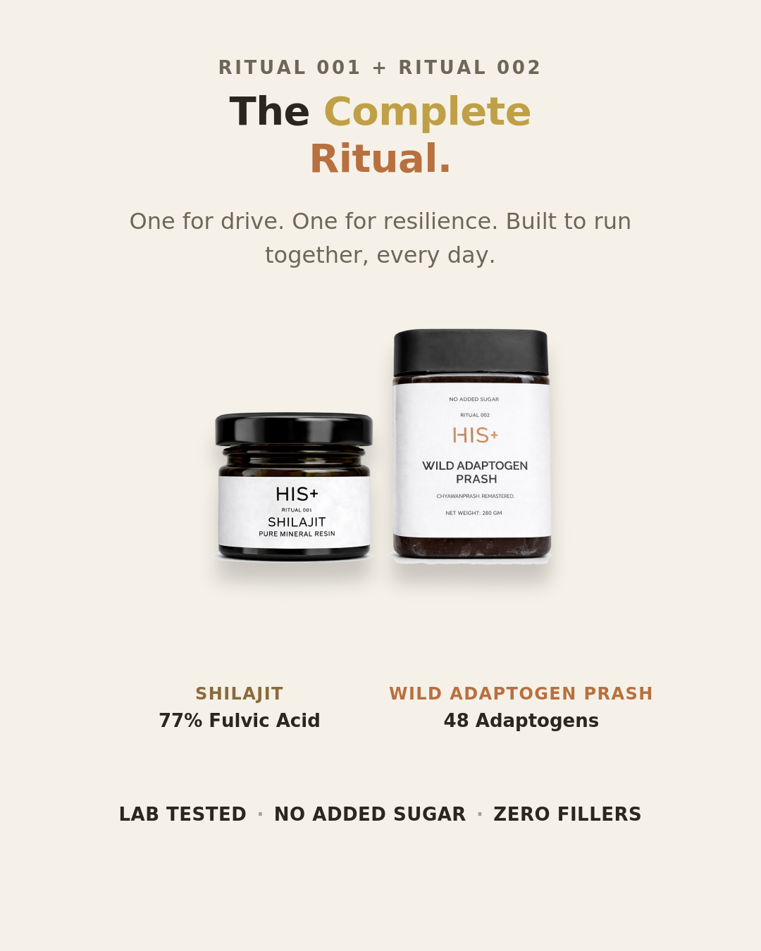 Combo (100% Pure Shilajit Resin + Wild Adaptogen Prash | Chyawanprash