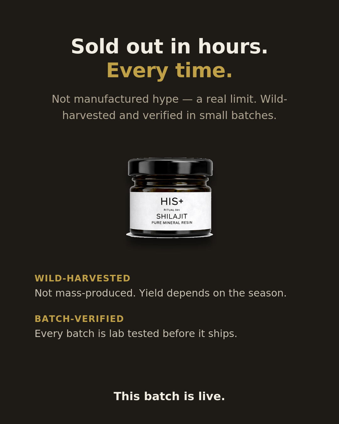 100% Pure Shilajit Resin (20 gms)